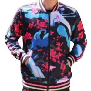 Pink Dolphin Track Jacket Retro Mens Medium Japanese Garden Dopamine Streetwear